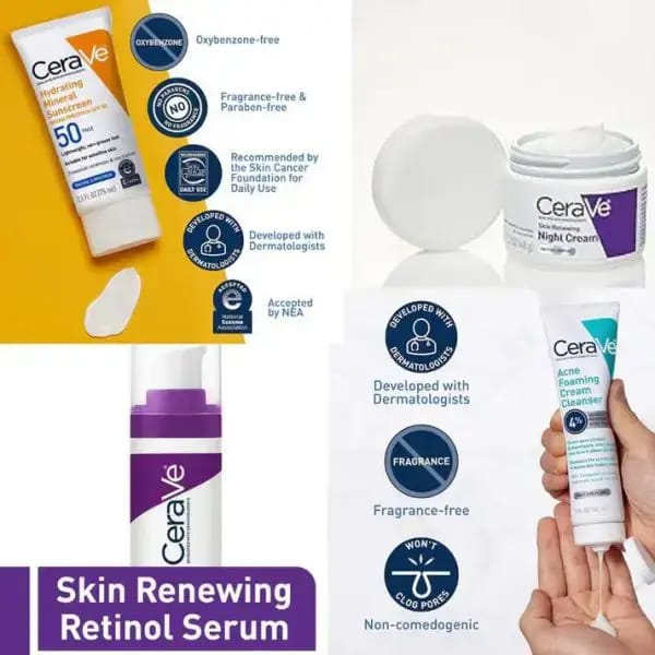 "GLOW SKIN WITH CERAVE 4 in 1 KIT 100% PREMIUM QUALITY"
