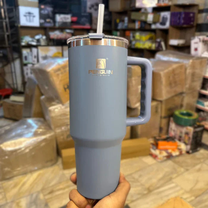 40oz Penguin Insulated Stainless Steel Tumbler with Straw