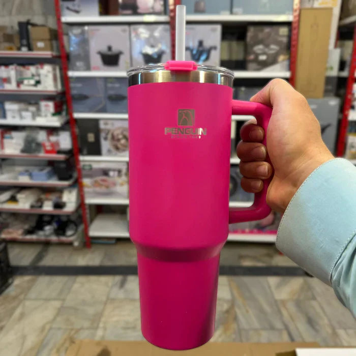 40oz Penguin Insulated Stainless Steel Tumbler with Straw