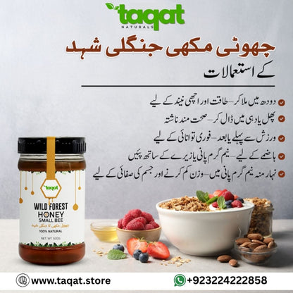 100% Pure Wild Honey Small Bee Export Quality / جنگلی شہد چھوٹی مکھی
