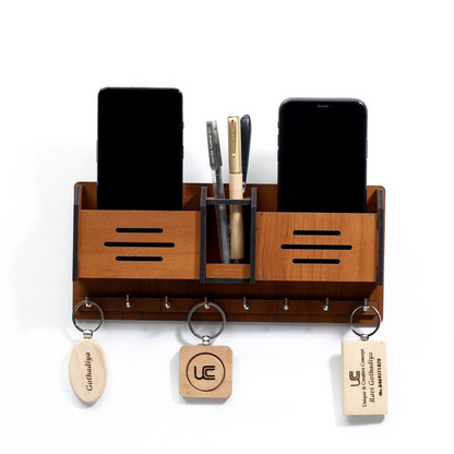 Wooden Mobile & Key Holder