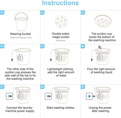 3 in 1 Mini Washing Machine Useful for Clothes, Shoes,Dishes