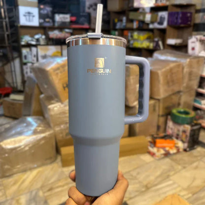 40oz Penguin Insulated Stainless Steel Tumbler with Straw