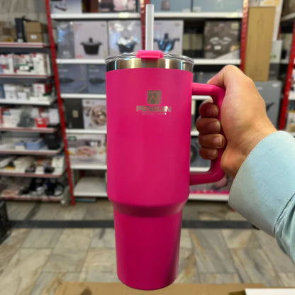 40oz Penguin Insulated Stainless Steel Tumbler with Straw